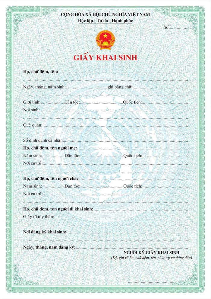 giay khai sinh